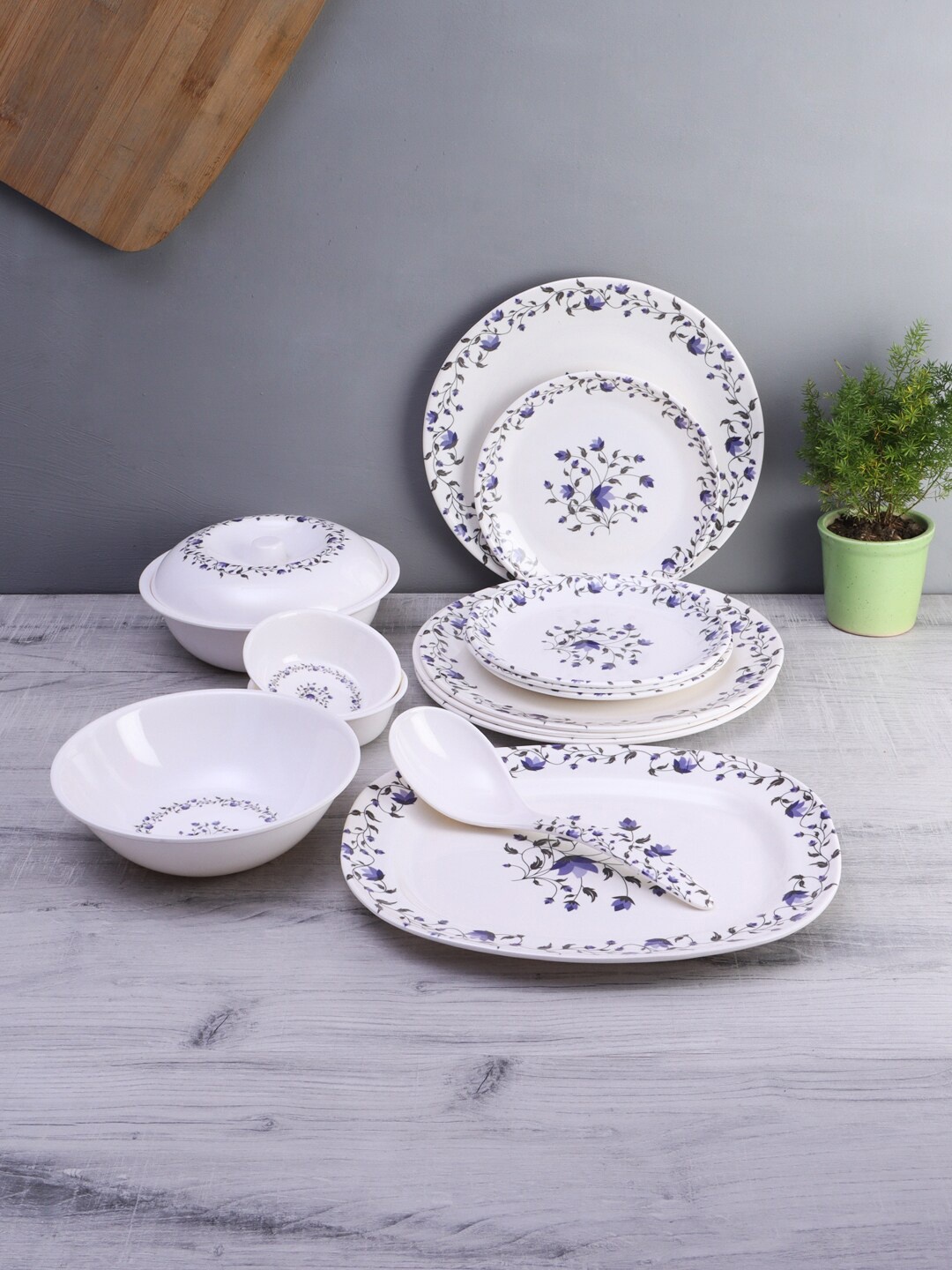

CDI White Single Coating High Finish Melamine 33 Pieces Printed Dinner Set
