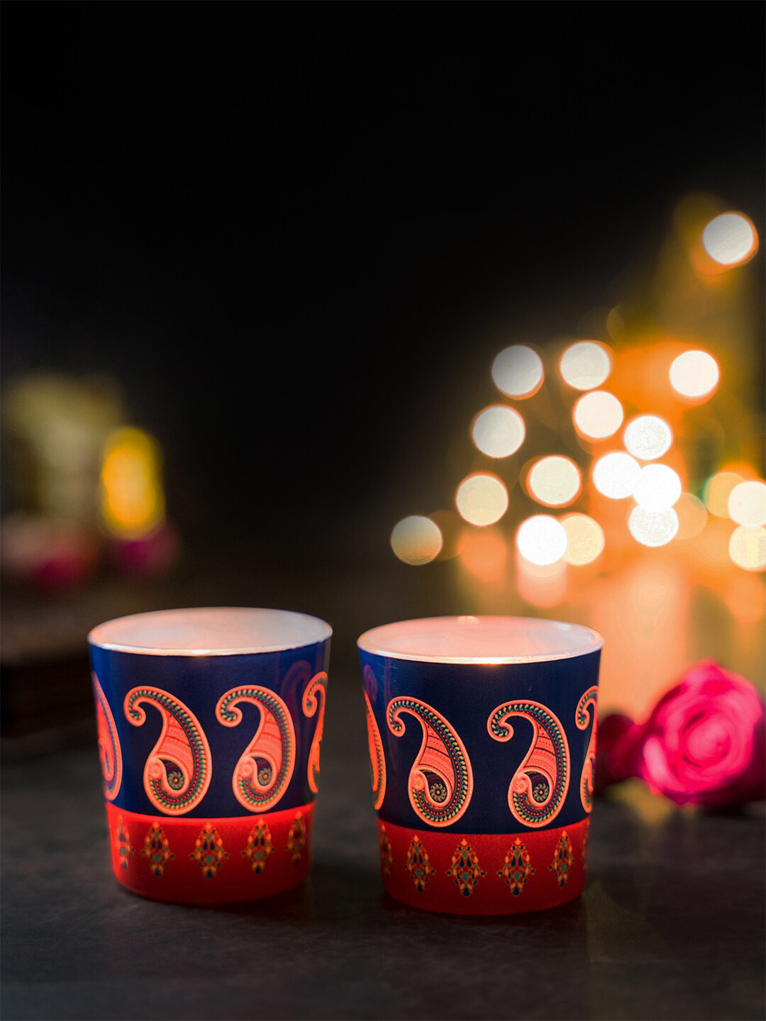 

Kolorobia Majestic Paisley Votive Candle Holder, Assorted