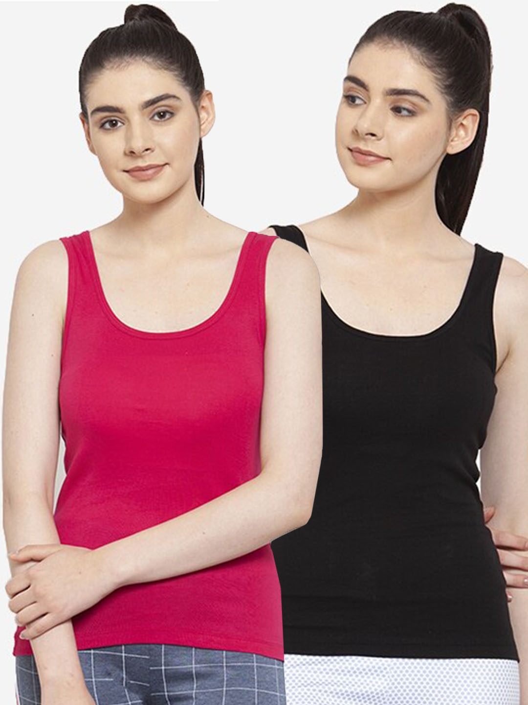 Friskers Women Black Solid Tank Top