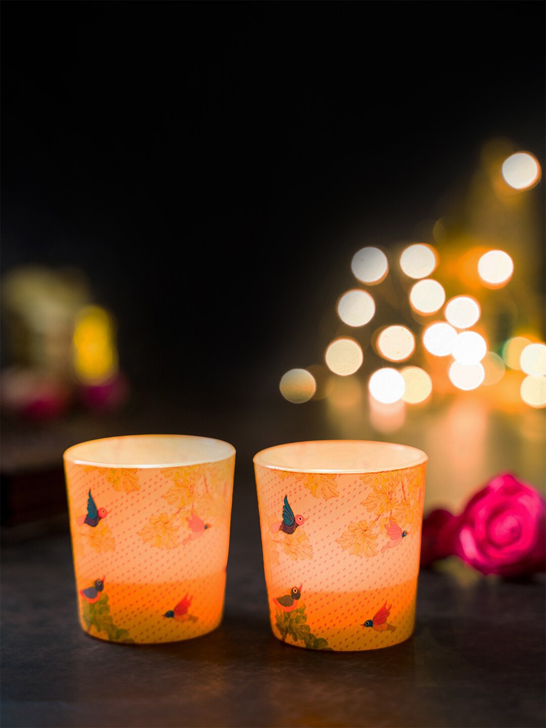 

Kolorobia Gond Art Inspired Votive Candle Holder, Assorted