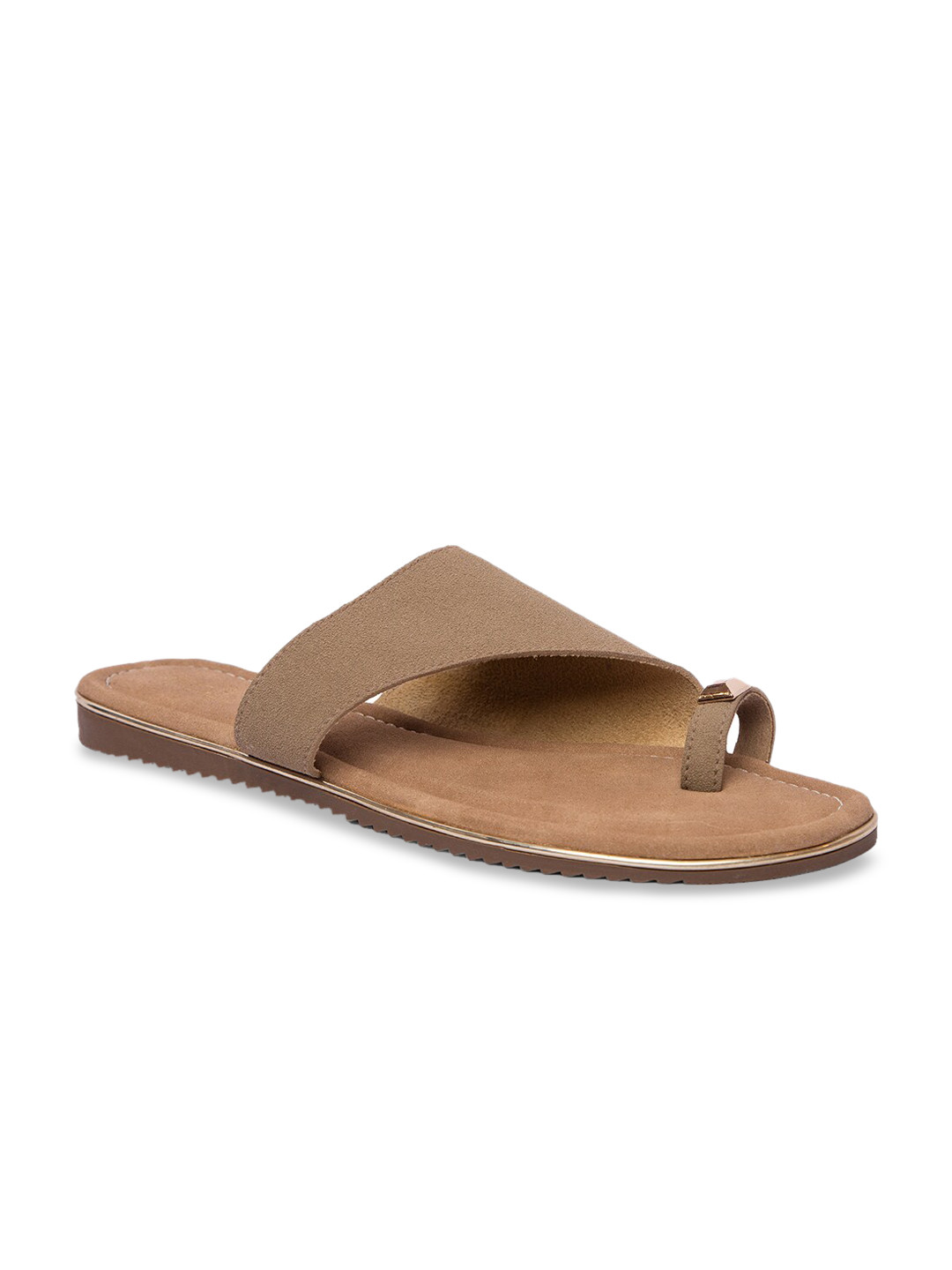 

Inc 5 Women Beige Solid One Toe Flats