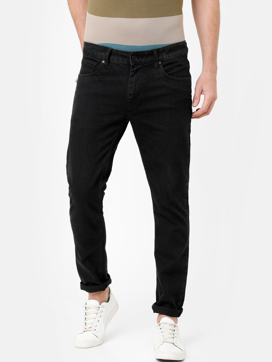 

Voi Jeans Men Black Skinny Fit Mid-Rise Clean Look Jeans