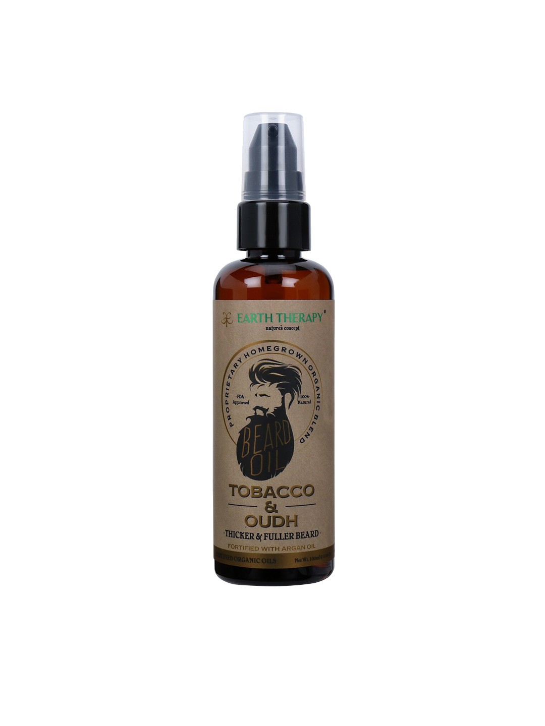 EARTH THERAPY Beard Oil For Beard & Moustache Nourishment 100ml, Bronze