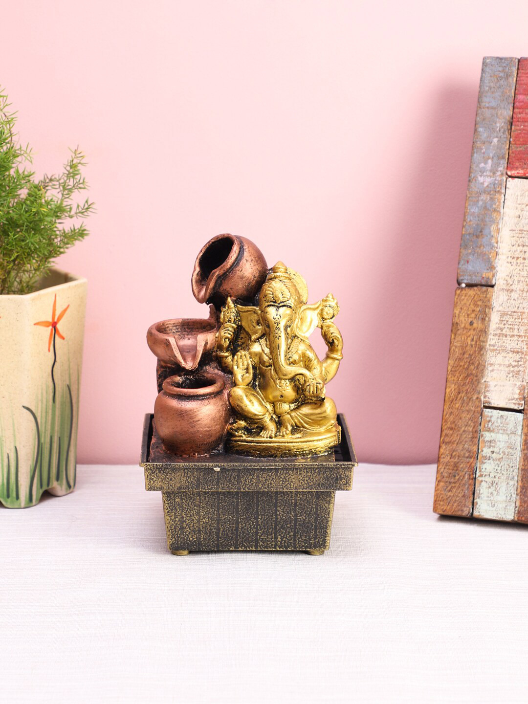 

CDI Gold-Toned & Copper-Toned Lord Ganesha Ji Water Fountain