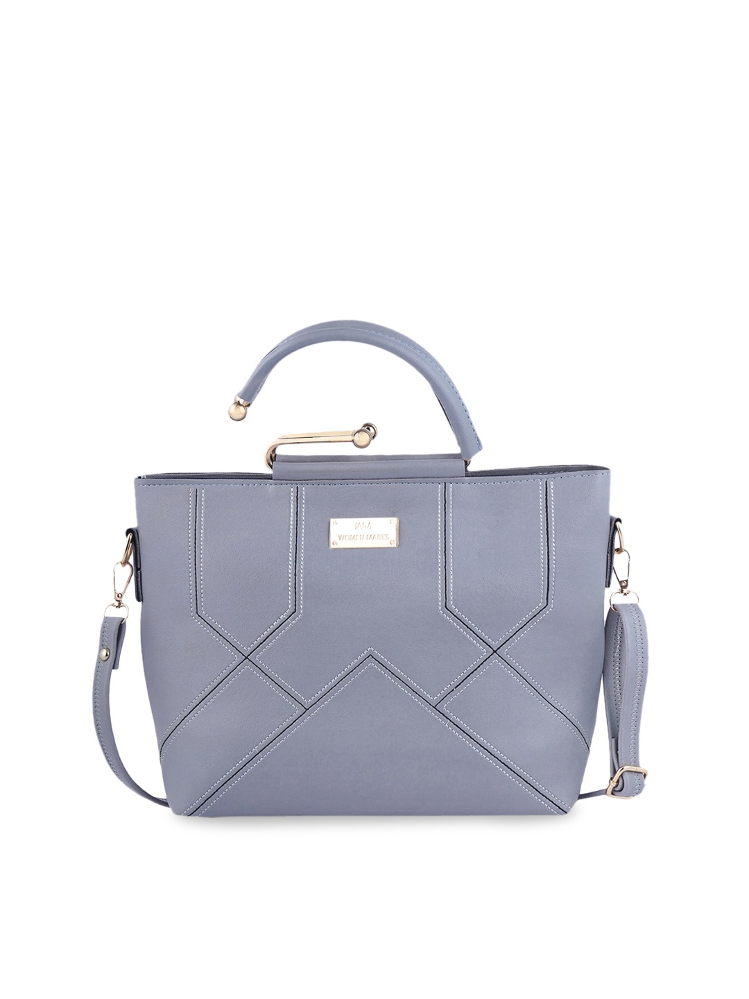 WOMEN MARKS Grey Solid Handheld Bag