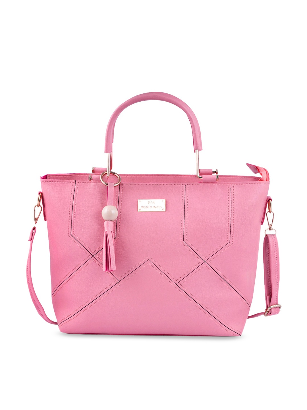

WOMEN MARKS Pink Solid Handheld Bag