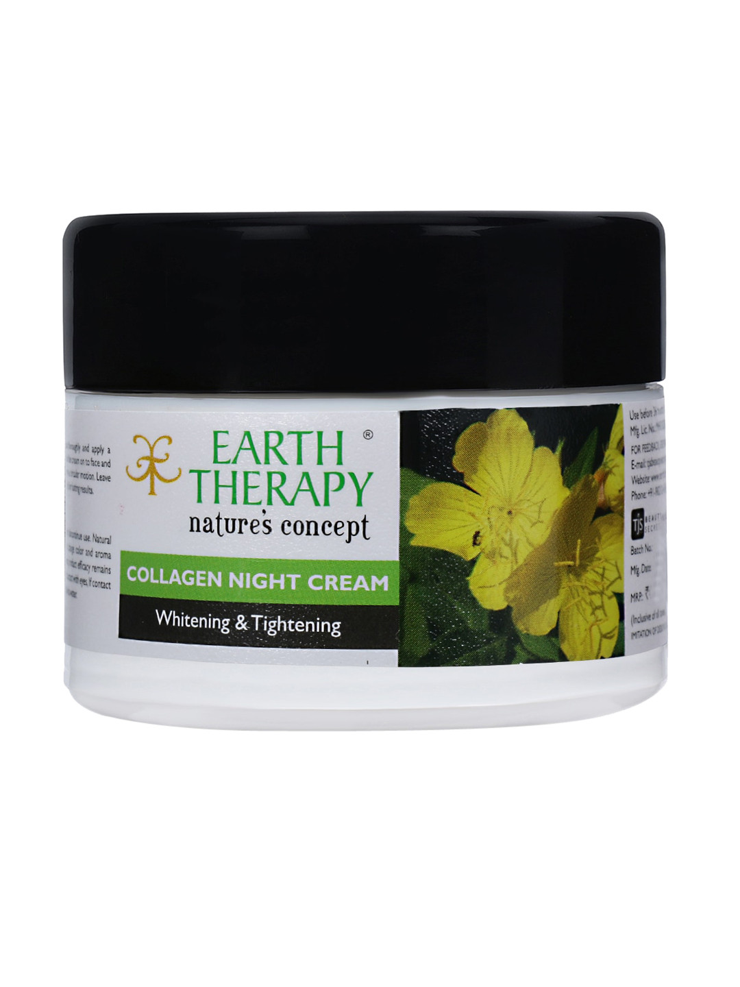 

EARTH THERAPY Collagen Night Cream For Whitening & Tightening 50g, White