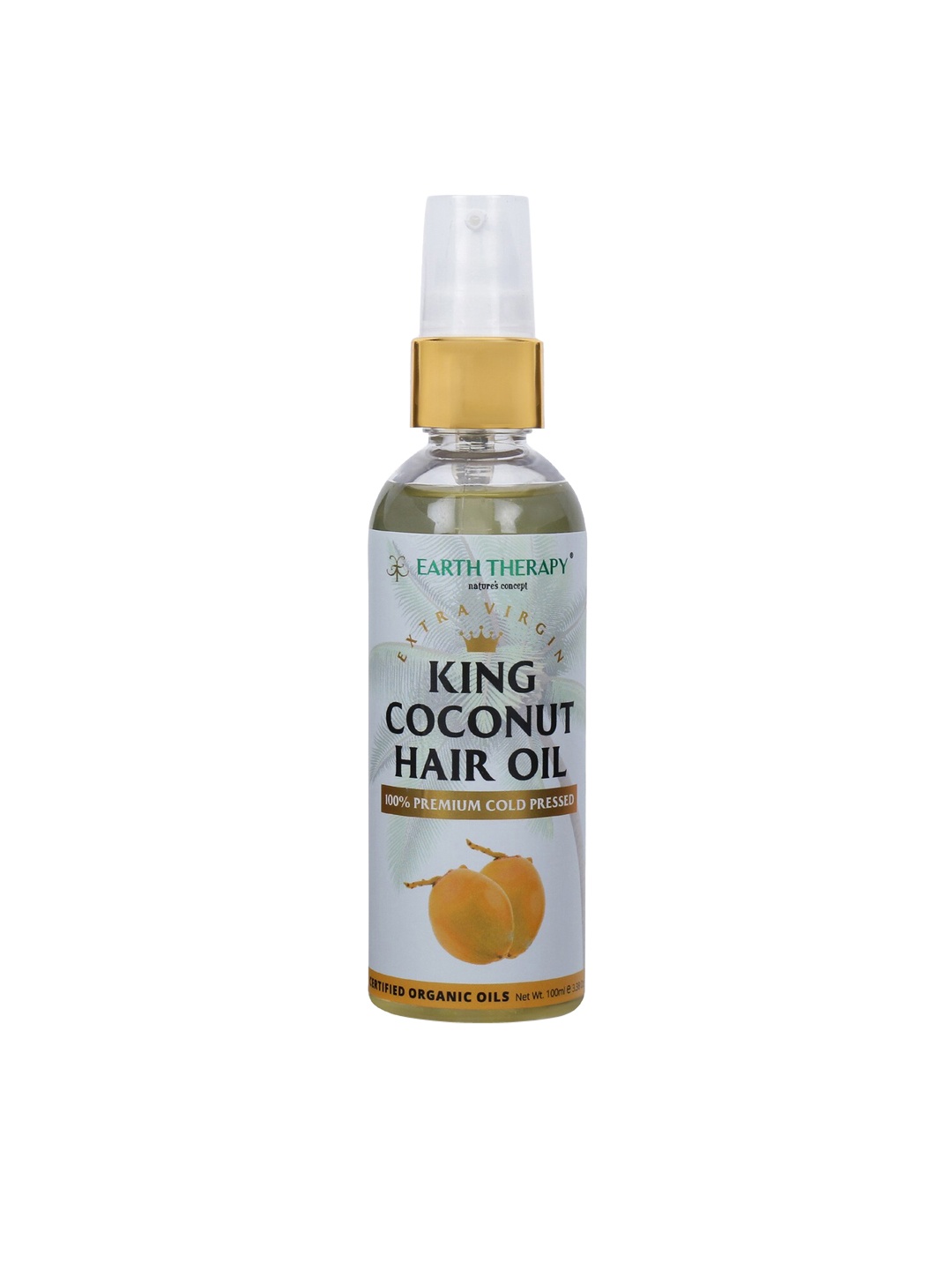 EARTH THERAPY Unisex King Coconut Oil All Purpose Hair and Skin Care 100 ml, Transparent
