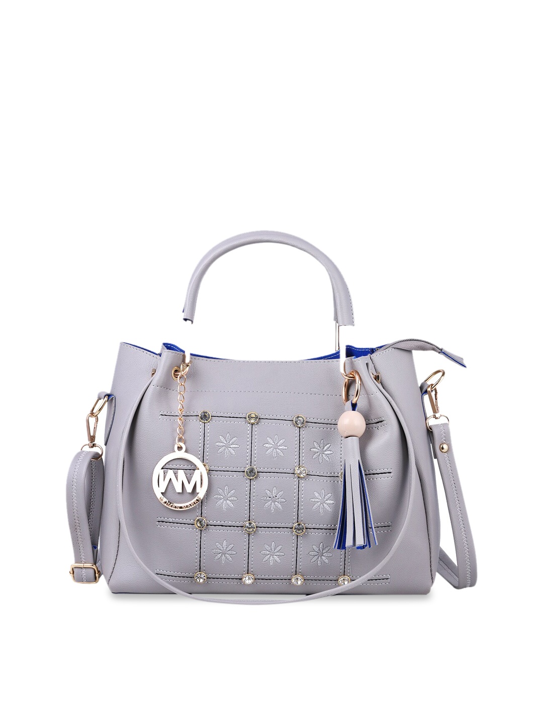 

WOMEN MARKS Grey Solid Handheld Bag