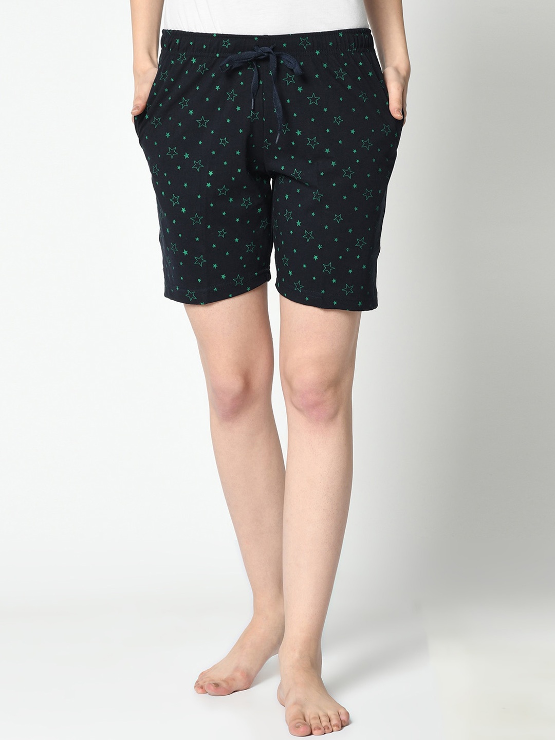 

MACK JONNEY Women Blue Printed Lounge Shorts