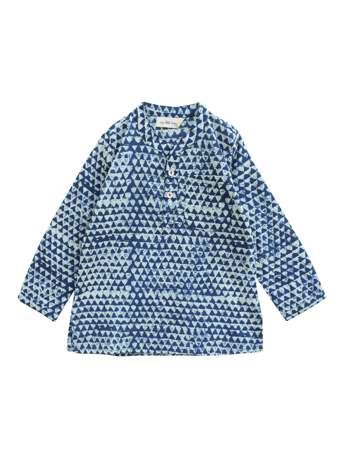 

My Little Lambs Boys Blue Printed Straight Kurta