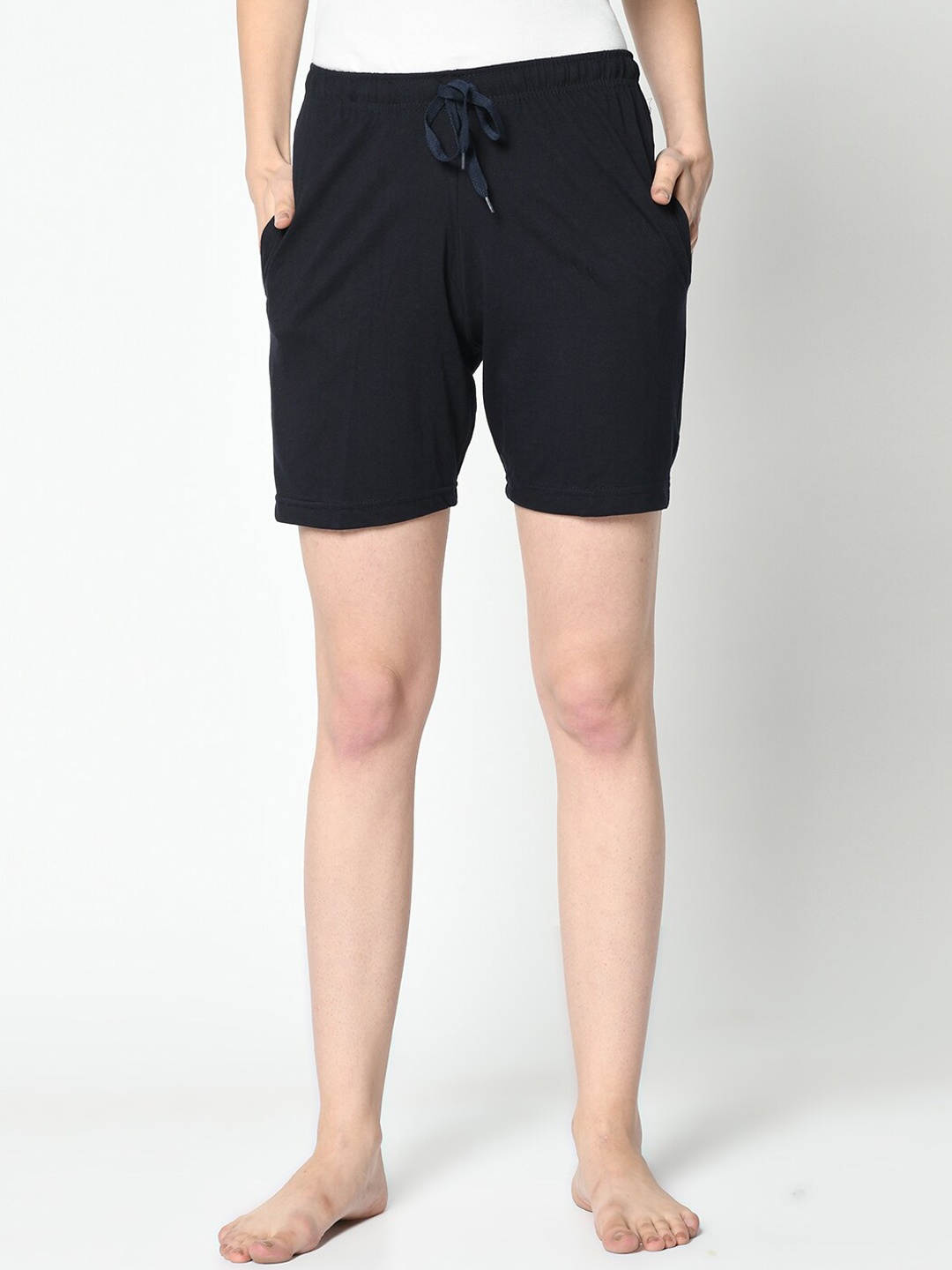 

MACK JONNEY Women Blue Solid Lounge Shorts