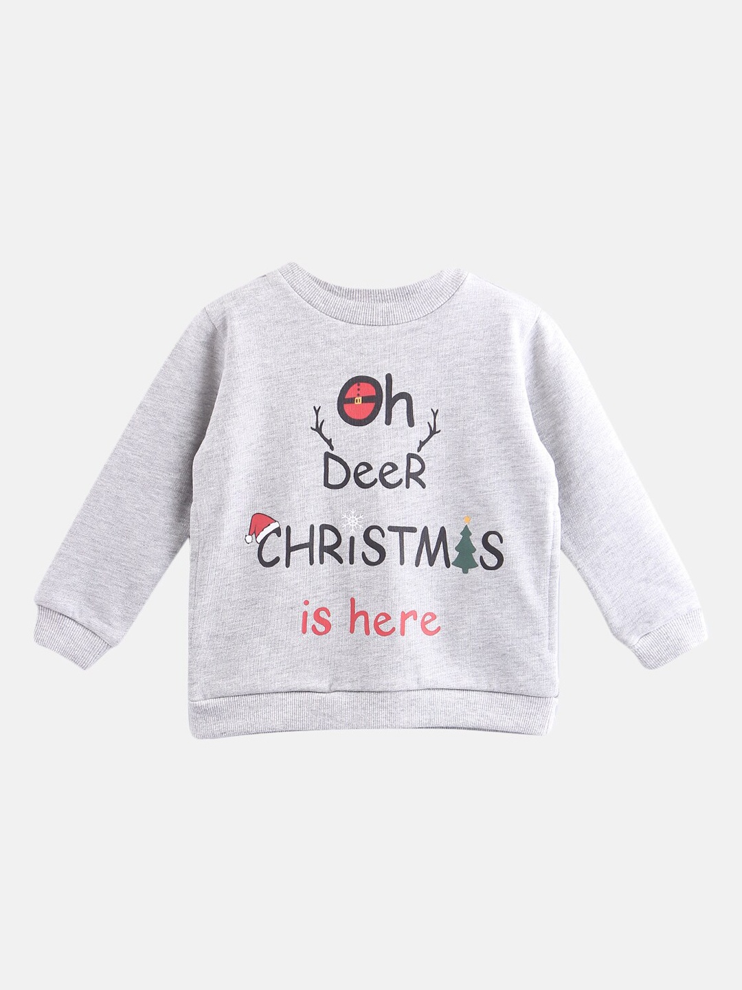 

Beebay Boys Grey & Black Printed Sweatshirt