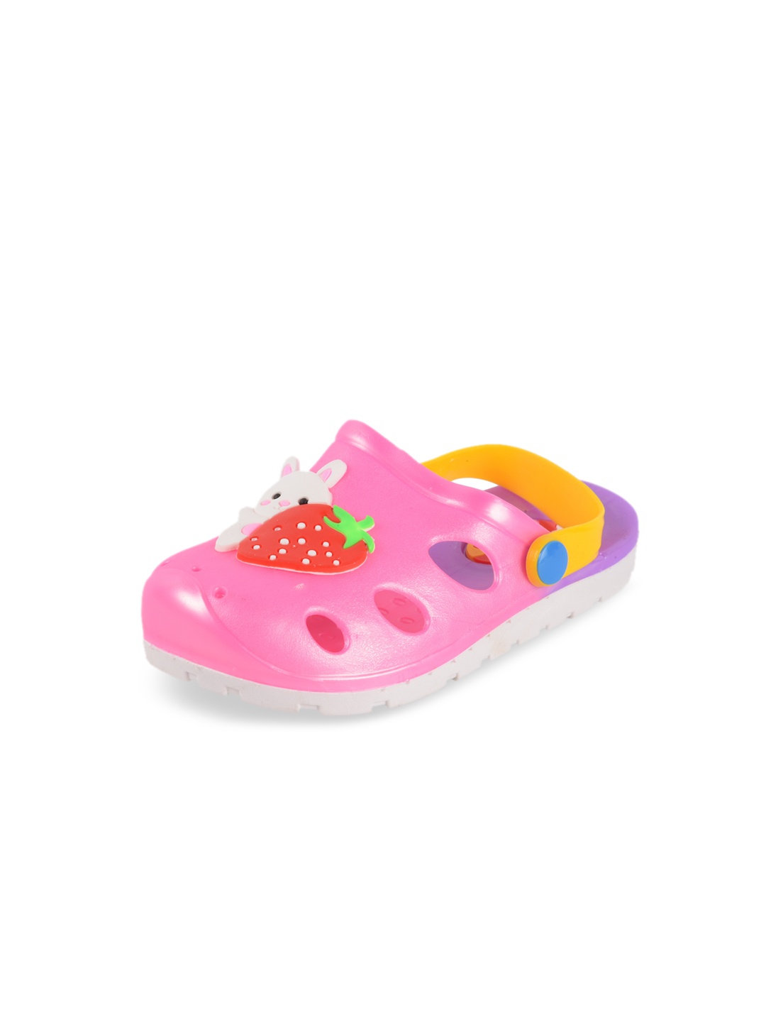 

Yellow Bee Girls Pink Bunny & Strawberry Patch Clogs