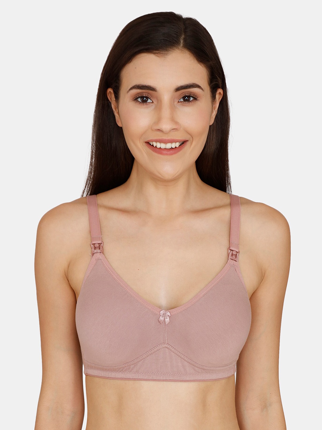 Nejo Mauve Solid Non-Wired Non Padded Maternity Bra NJL004