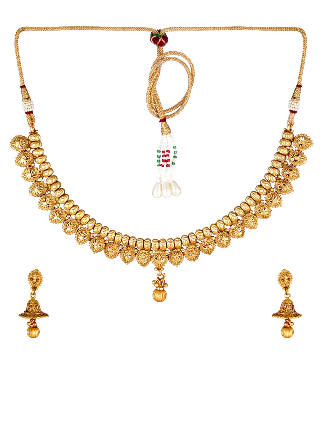

Adwitiya Collection 24CT Gold-Plated Jewellery Set