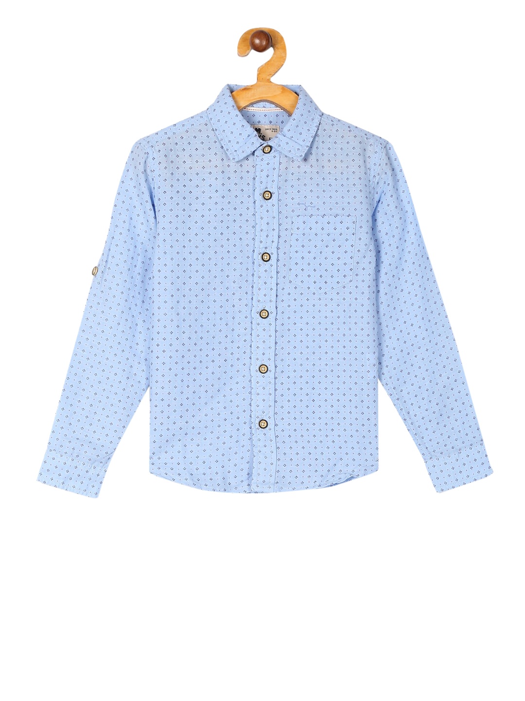 

Flying Machine Boys Blue Regular Fit Printed Casual Shirt