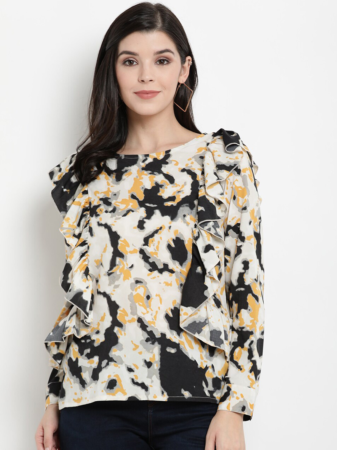 

The Vanca Women White Printed Top