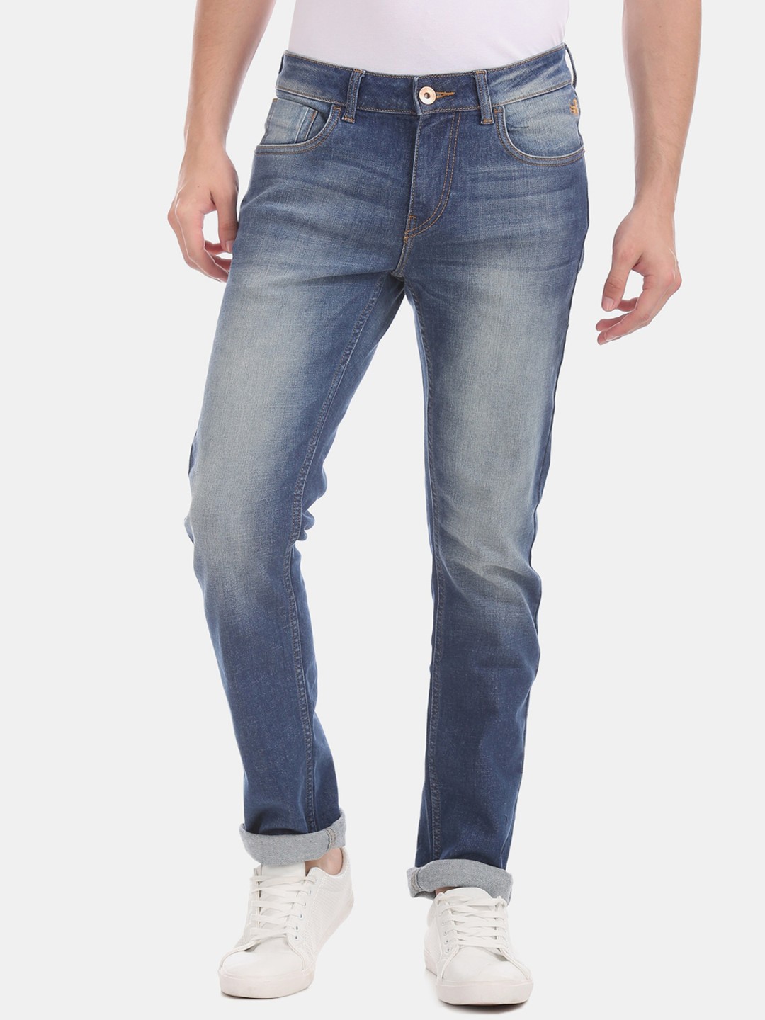 

Flying Machine Men Blue Slim Fit Mid-Rise Clean Look Stretchable Jeans