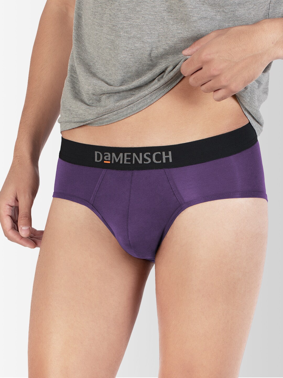 

DAMENSCH Men DEO-SOFT Deodorizing Anti-Bacterial Basic Briefs DAM-DC-B-GRP, Purple