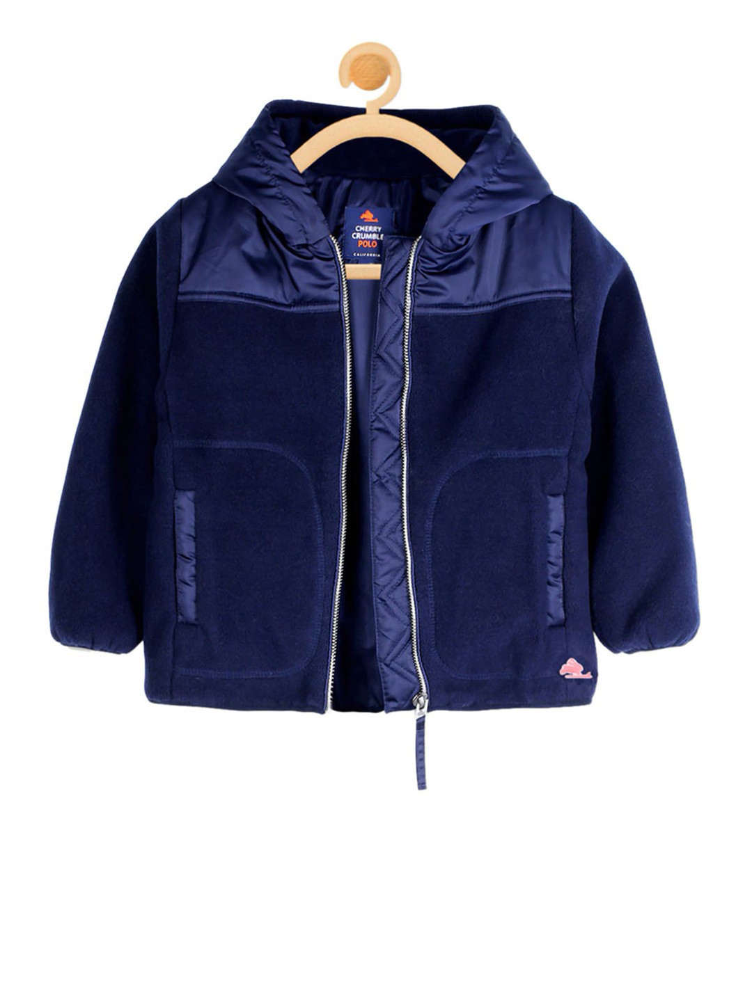 

Cherry Crumble Unisex Kids Blue Colourblocked Tailored Jacket