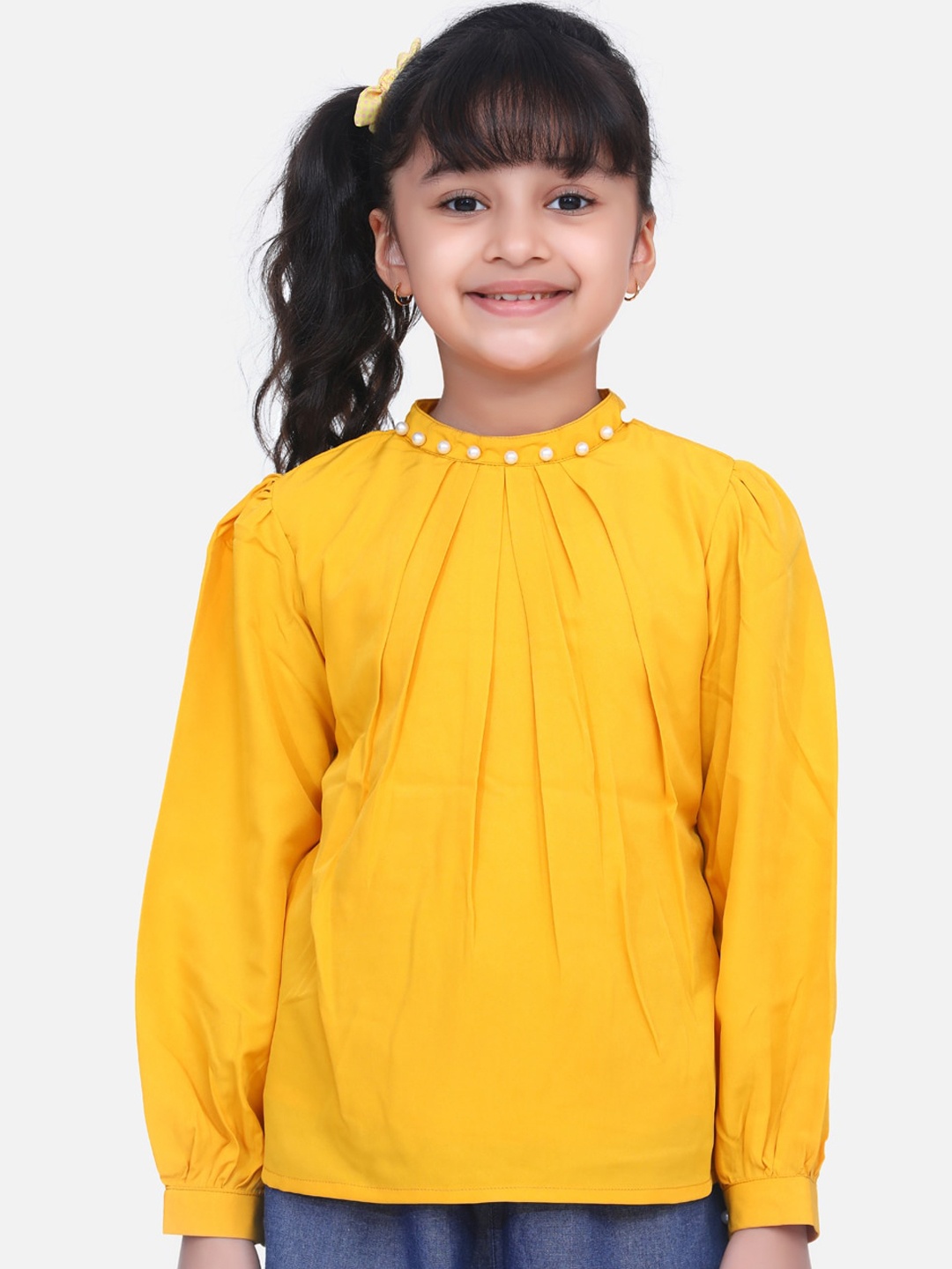 

Cutiekins Girls Yellow Solid Top