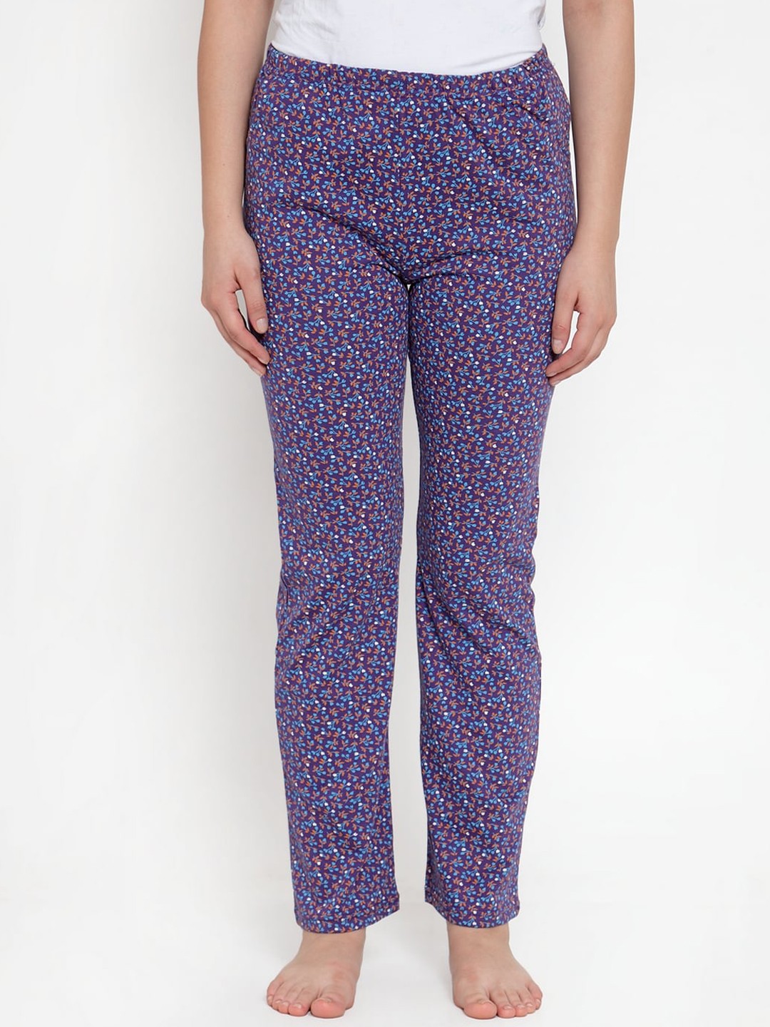 

CUKOO Women Purple Printed Lounge Pants