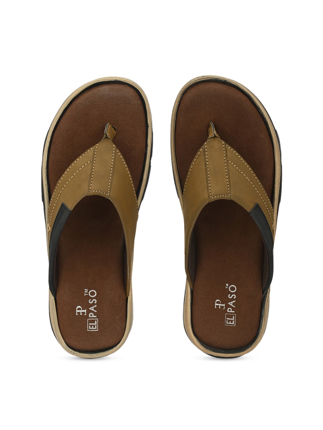 

El Paso Men Khaki Comfort Sandals