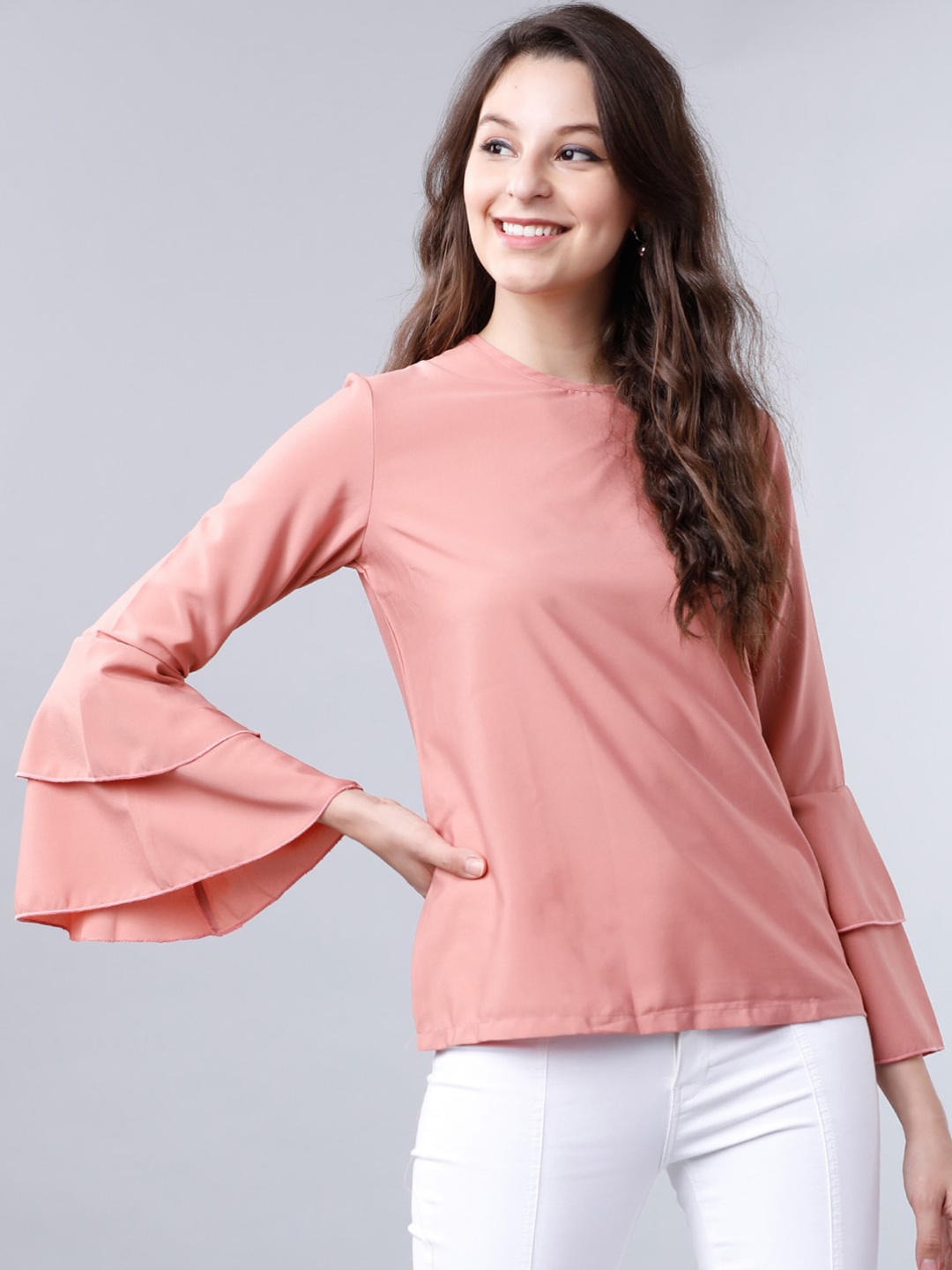 

Tokyo Talkies Women Pink Solid Top