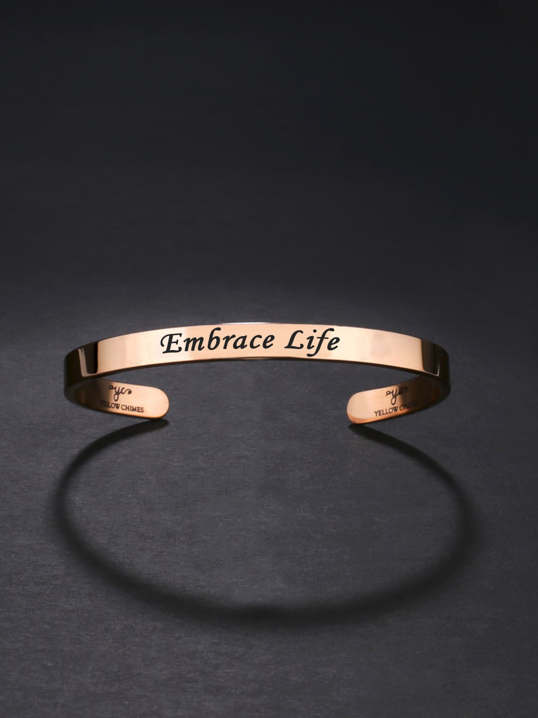 

Yellow Chimes Rose Gold-Plated Stainless Steel jKada Bracelet