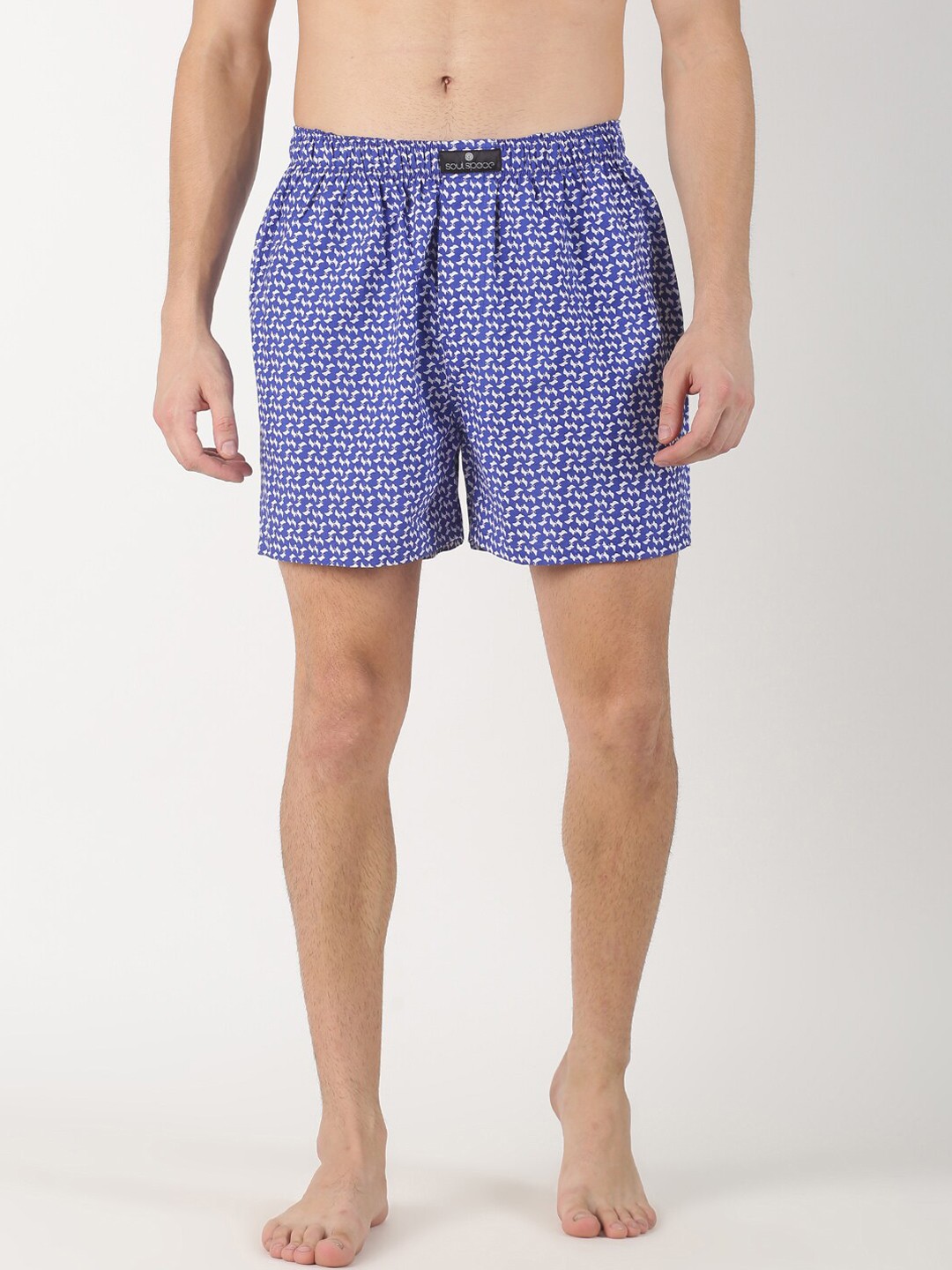 

Soul Space Men Blue & White Printed Boxers MWB-7018