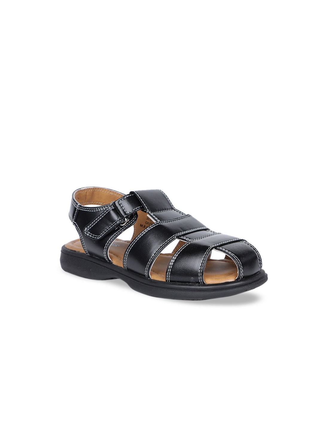 

Bubblegummers Boys Black Solid Fisherman Sandals