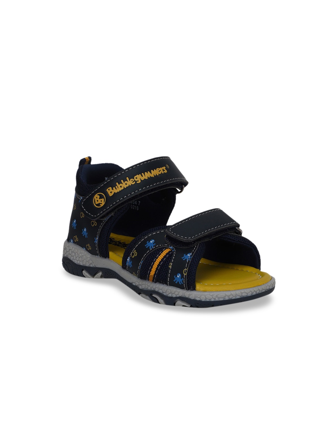 

Bubblegummers Boys Blue Printed Sports Sandals