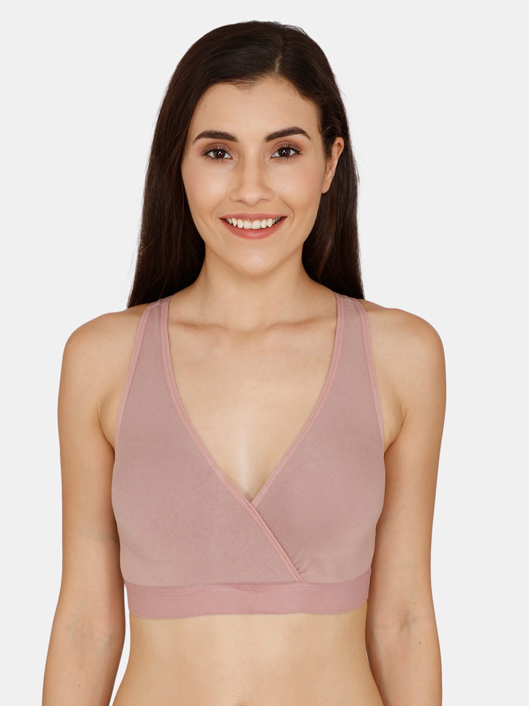 Nejo Mauve Solid Non-Wired Non Padded Maternity Bra NJL003