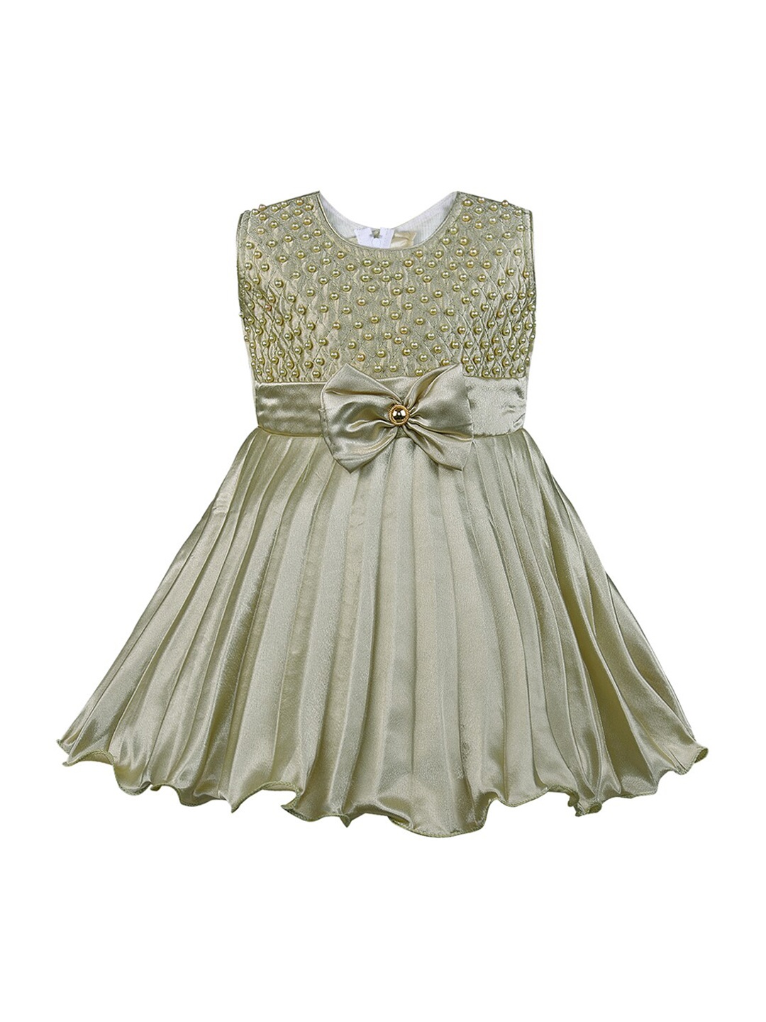 

Wish Karo Girls Green Embellished Fit and Flare Dress