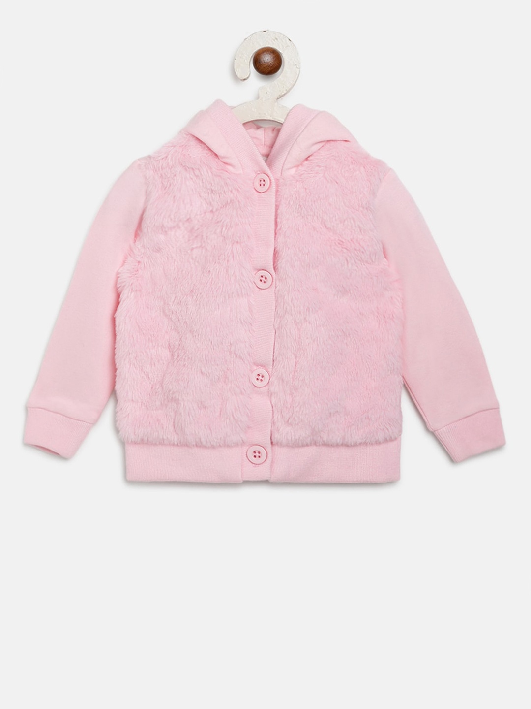 

Chicco Girls Pink Solid Front-Open Sweater