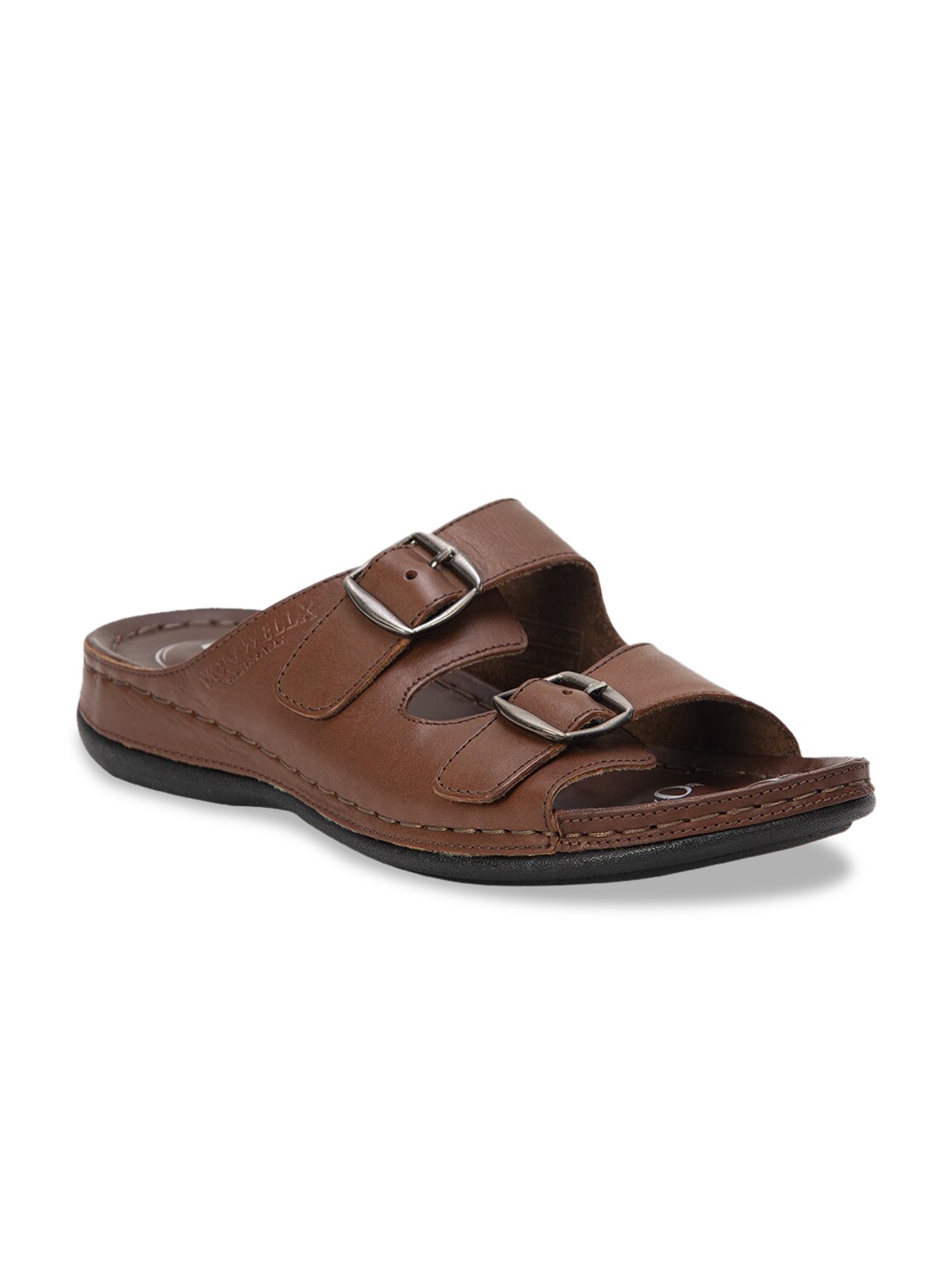 

VON WELLX GERMANY Men Brown Leather Comfort Sandals