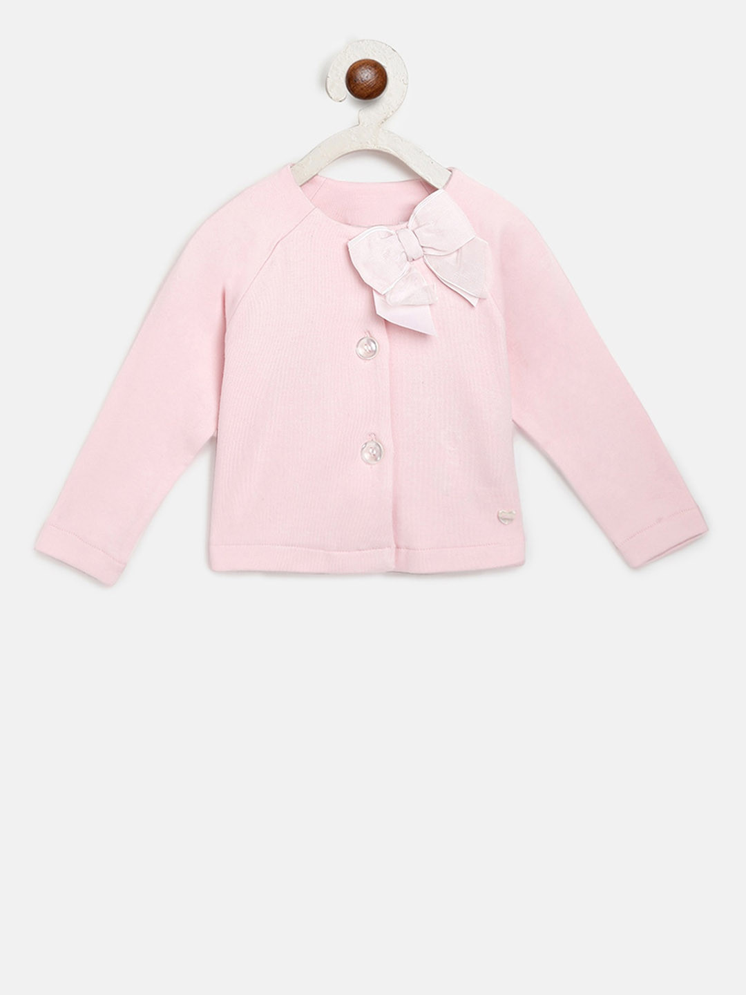 

Chicco Girls Pastel Pink Solid Cardigan Sweater