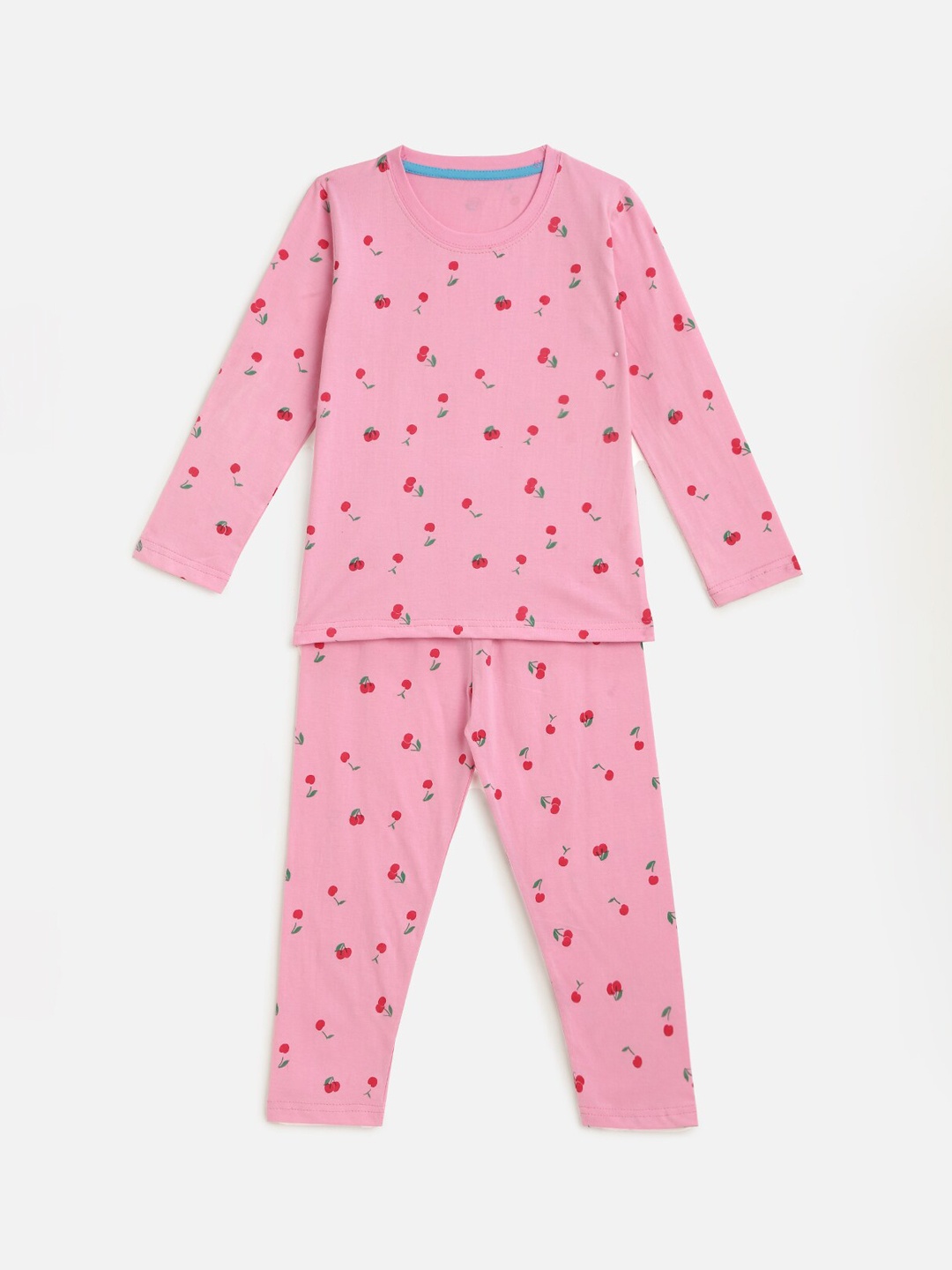 KIDSCRAFT Girls Pink Printed Night suit