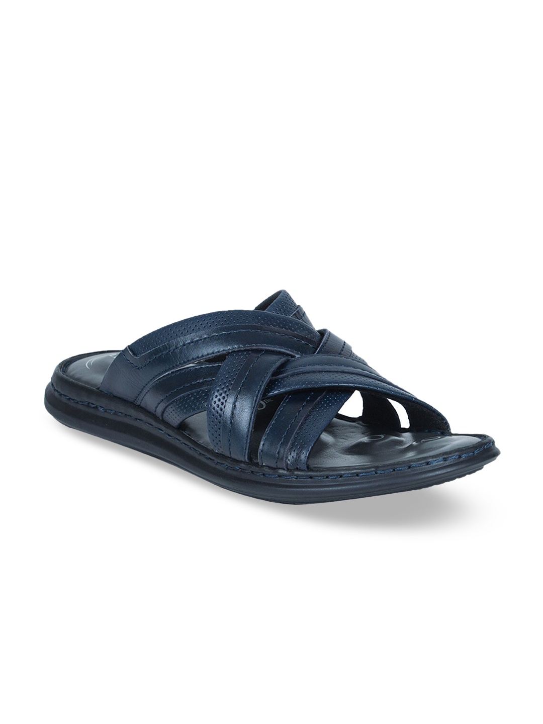 

VON WELLX GERMANY Men Blue Leather Comfort Sandals