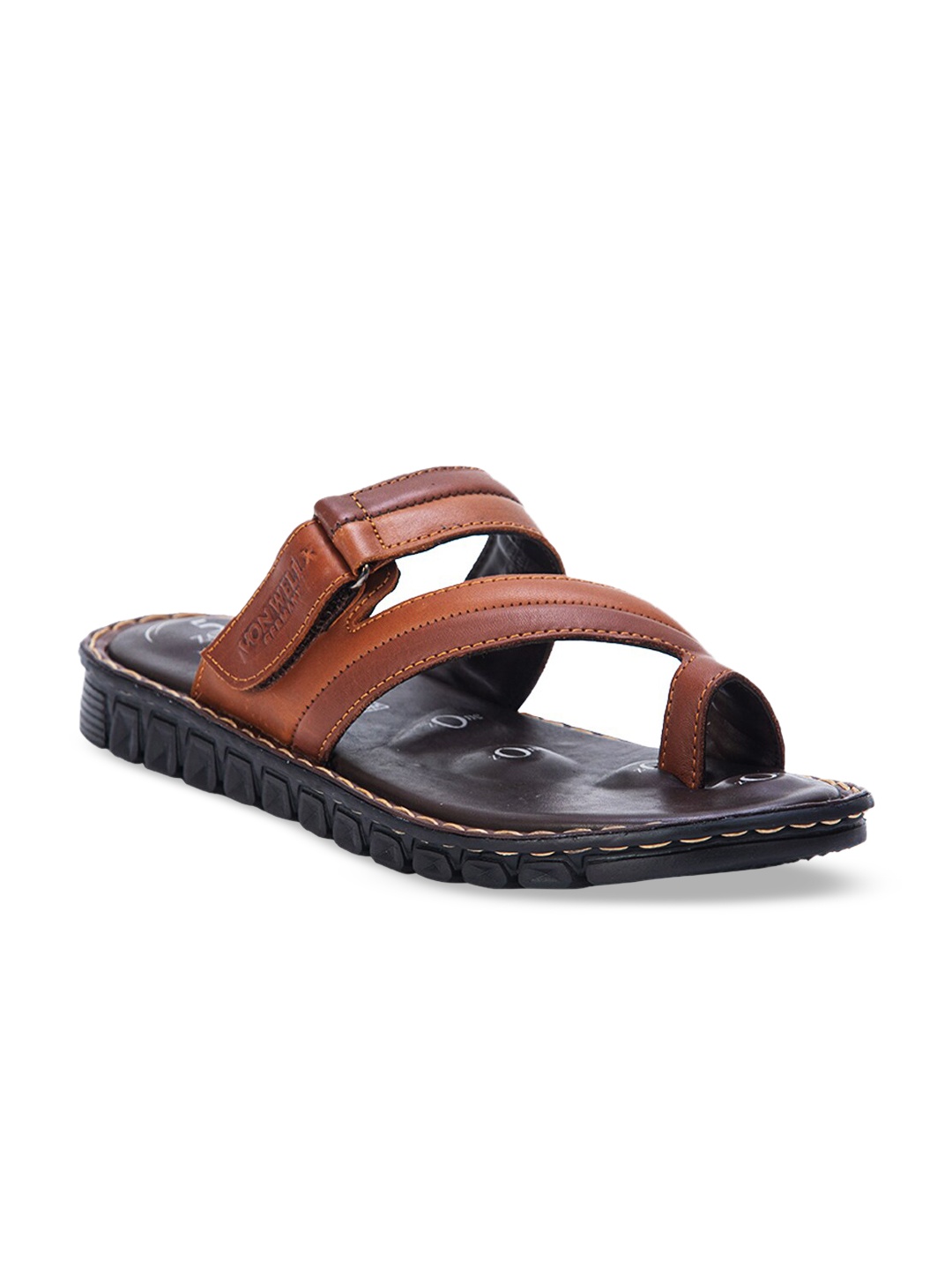 VON WELLX GERMANY Men Brown Leather Comfort Sandals