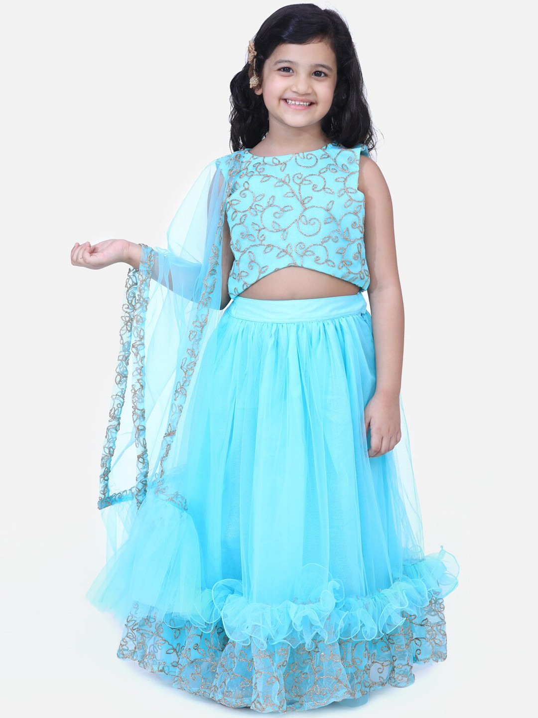 

Fairies Forever Blue Ready to Wear Lehenga & Blouse with Dupatta