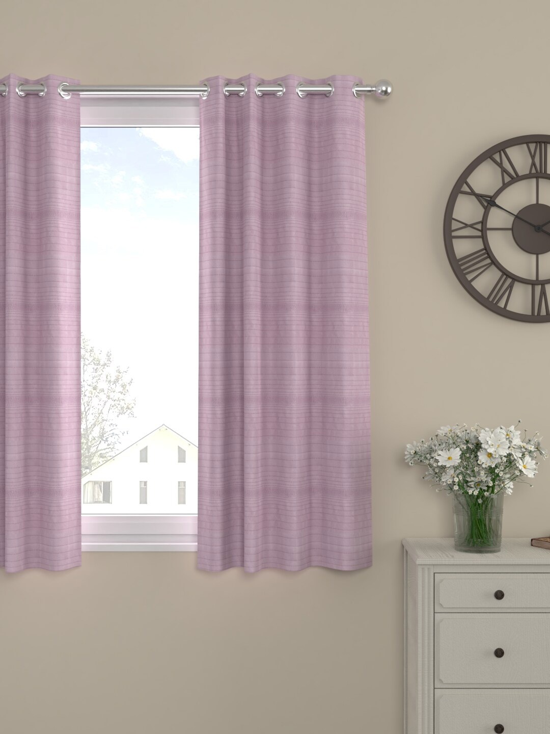 

ROSARA HOME Lavender Single Window Curtain
