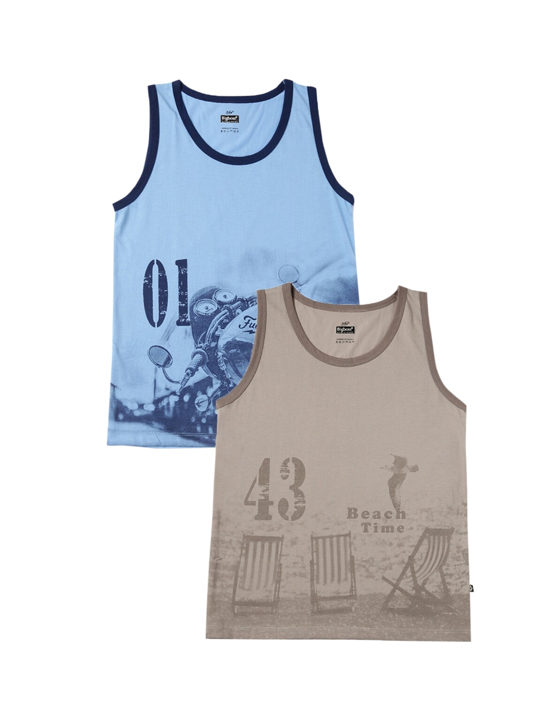 

Dollar Boys Pack Of 2 Assorted Tank Tops ATTT-602-PO2