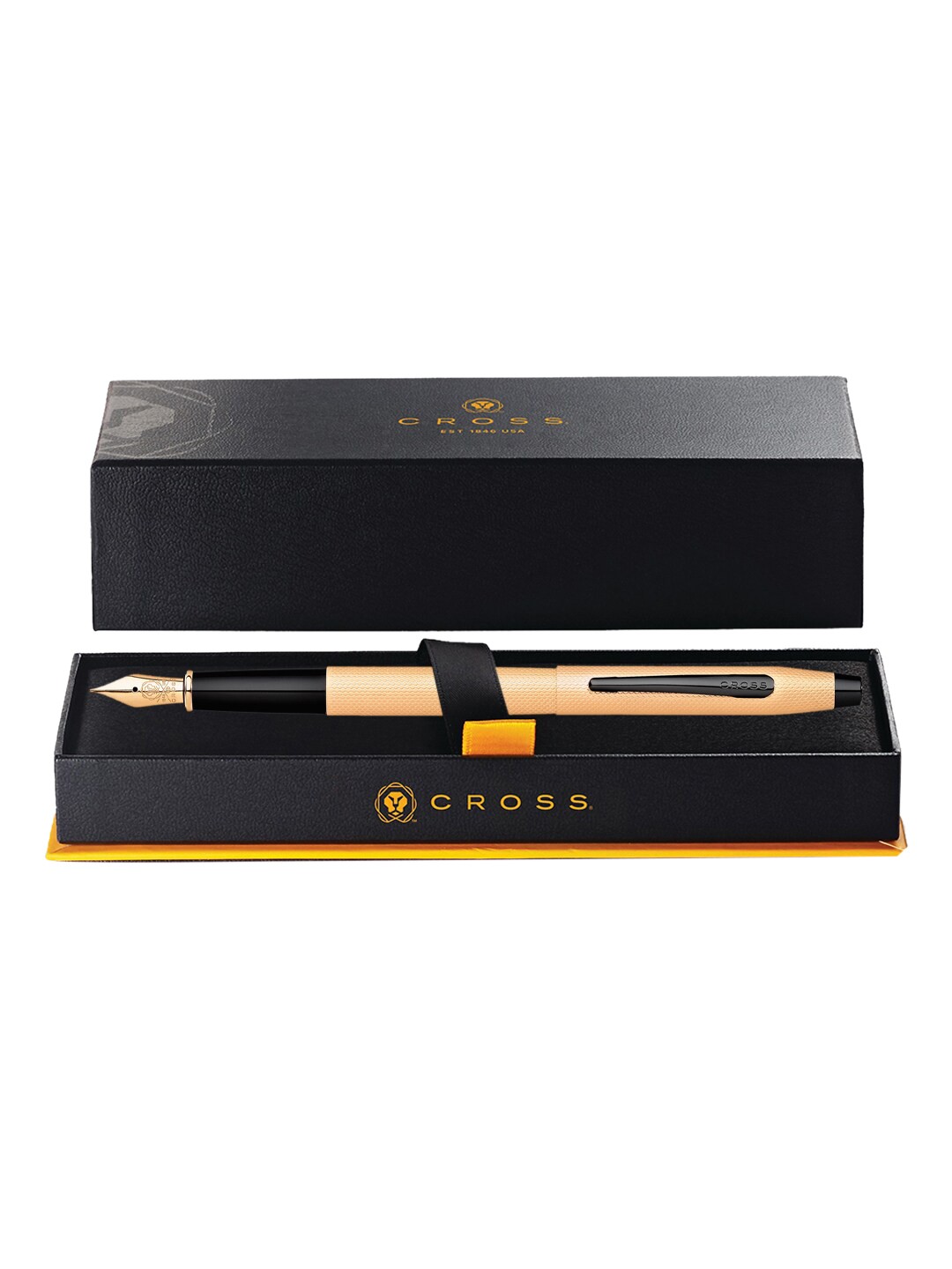 

Cross Unisex Rose Gold-Toned & Black PVD Engraving Fountain Pen With G