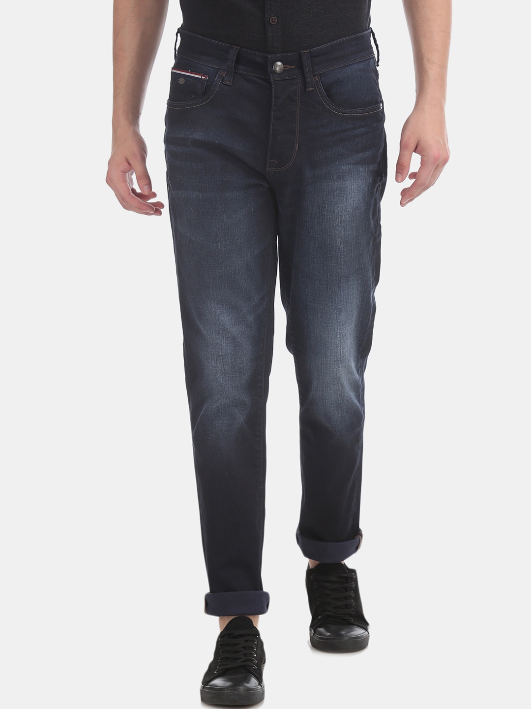 

U.S. Polo Assn. Denim Co. Men Blue Slim Fit Mid-Rise Clean Look Stretchable Jeans