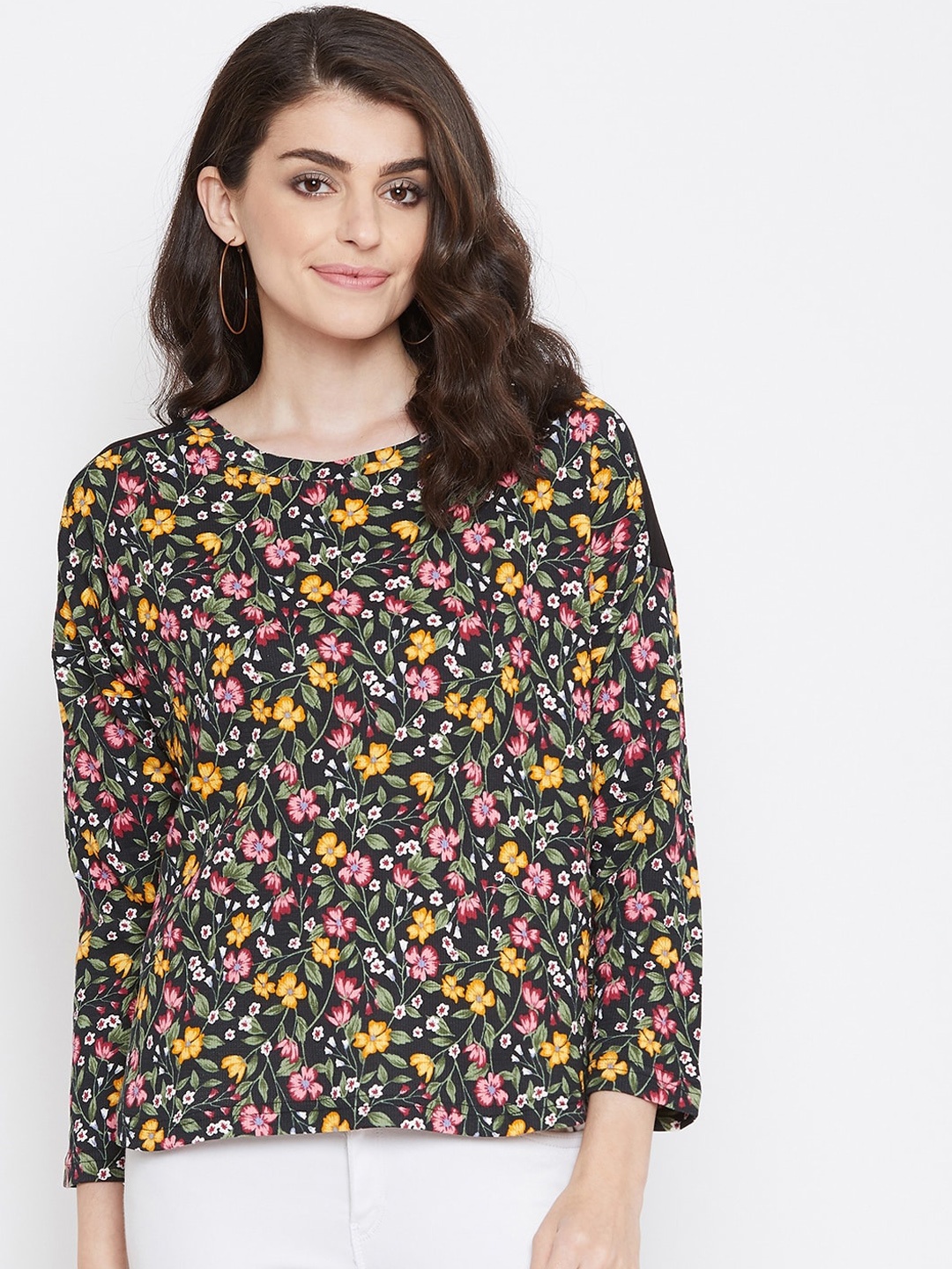 

NEVA Women Black Printed Top