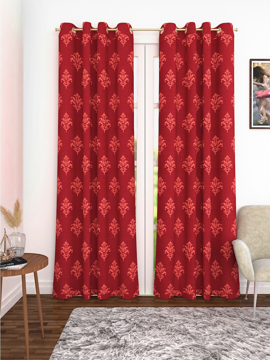 

Soumya Maroon Single Door Curtain
