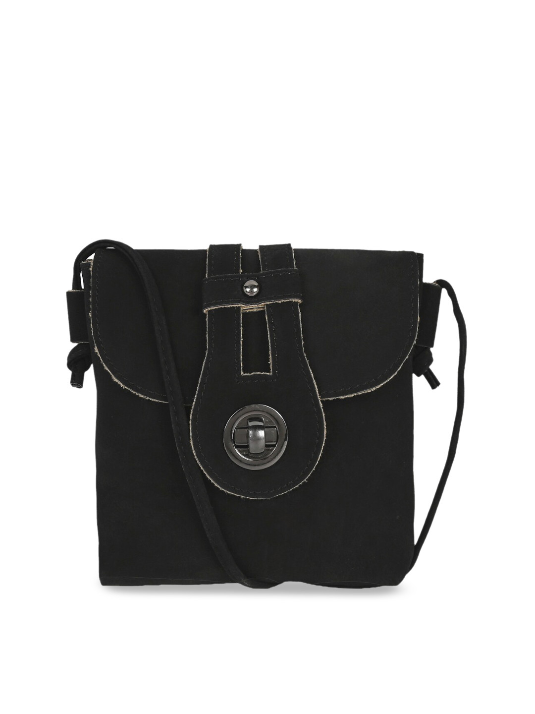 

KLEIO Black Solid Sling Bag