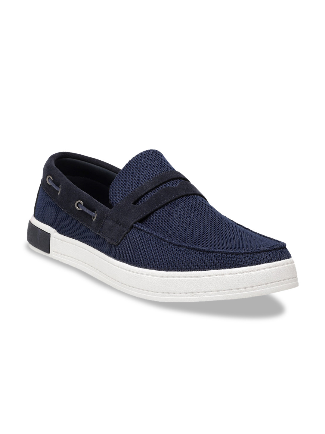 

Carlton London sports Men Navy Blue Memory Foam Slip-On Sneakers